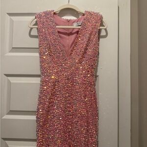 Sequin Pink Mini Dress